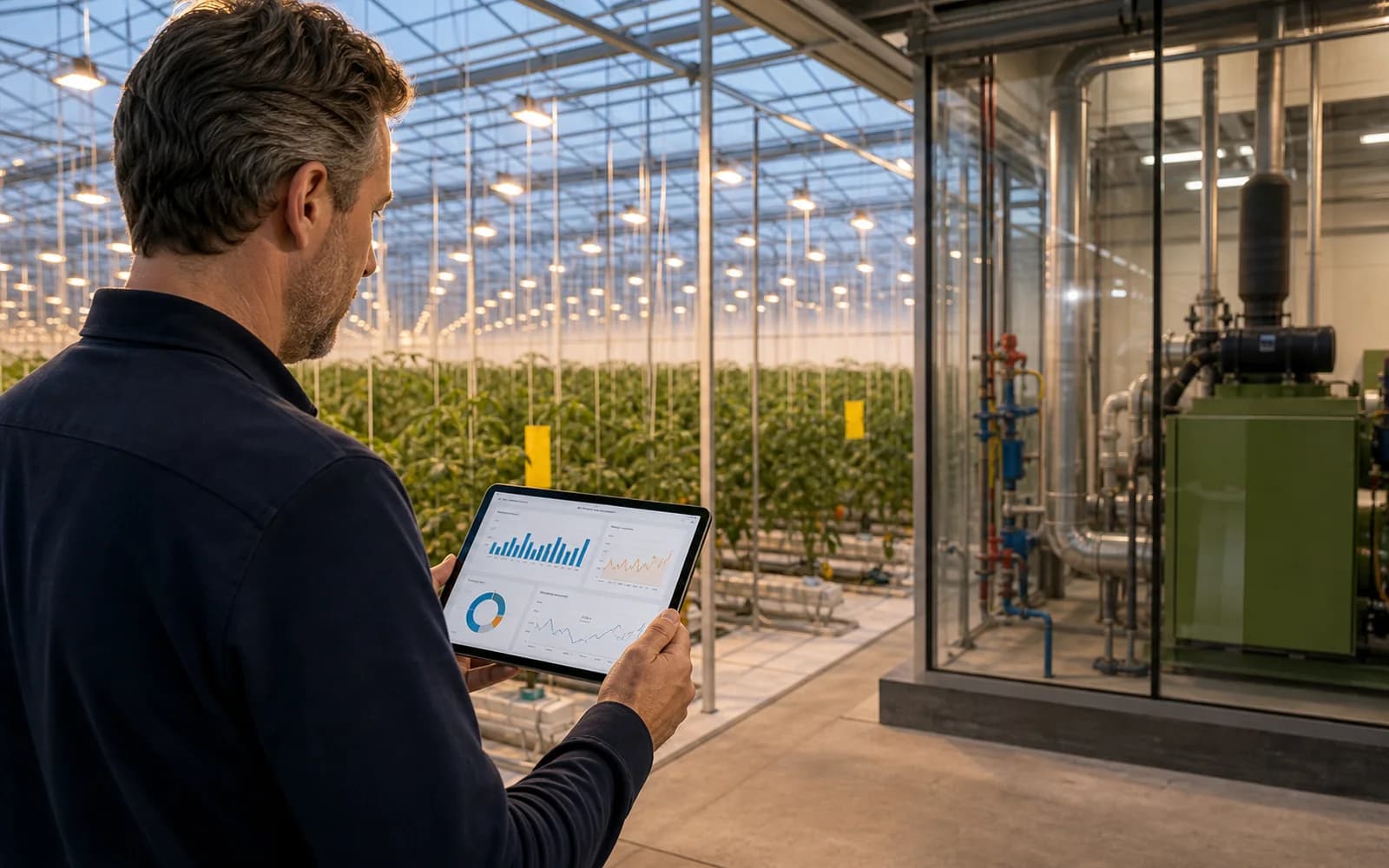 Grip op energiekosten in de glastuinbouw met WKK, belichting en teeltplan in een beeld