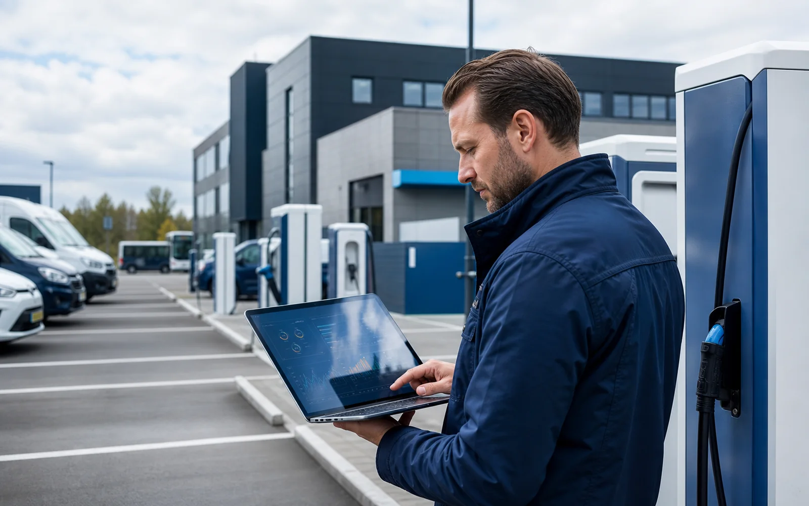 Laadplein energiemanagement met slim laden en capaciteitsbewaking