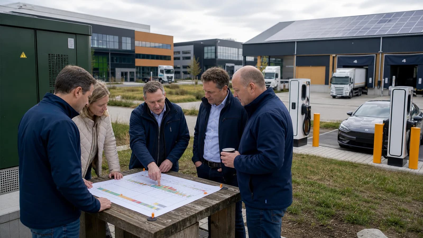 Ondernemers bespreken gezamenlijke netbelasting naast de wijktransformator