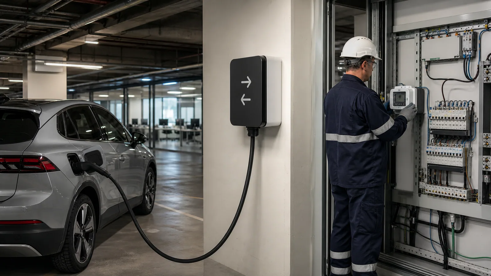 Zakelijke laadinfrastructuur en smart charging voor bidirectioneel laden