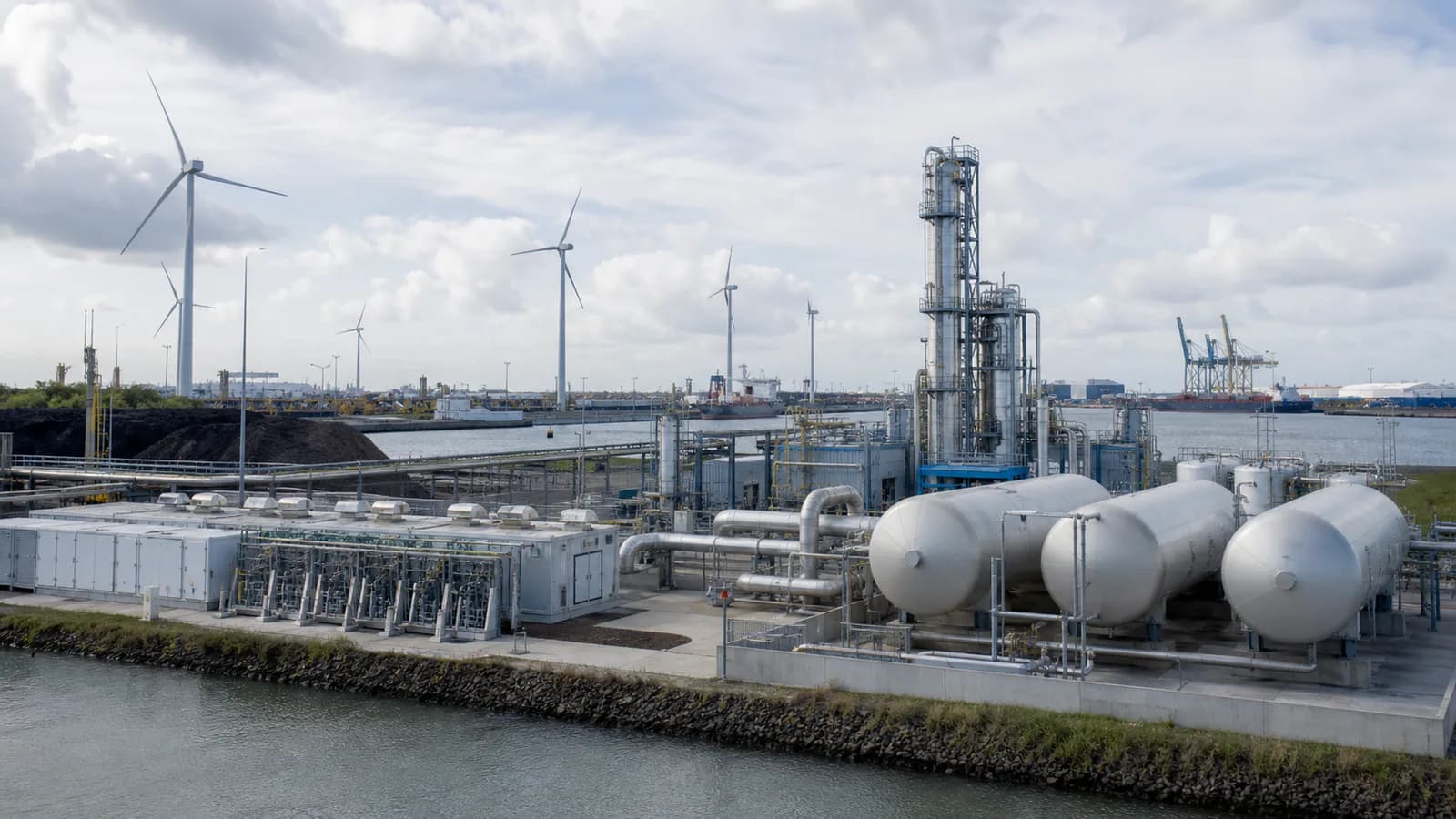 Generation and storage in a business energy system for Green, blue and grey hydrogen