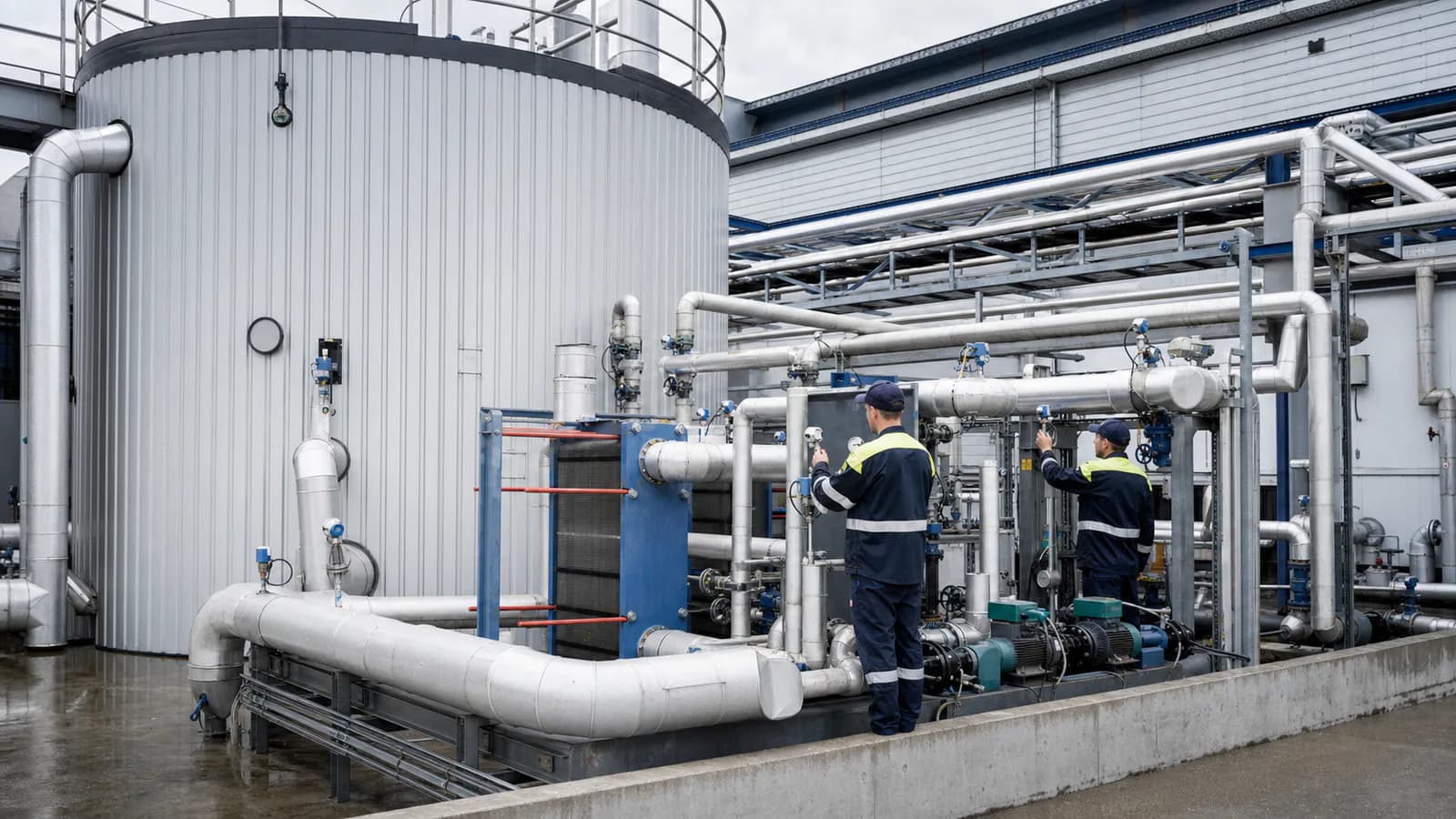 Opwek en opslag in een zakelijk energiesysteem voor thermische opslag