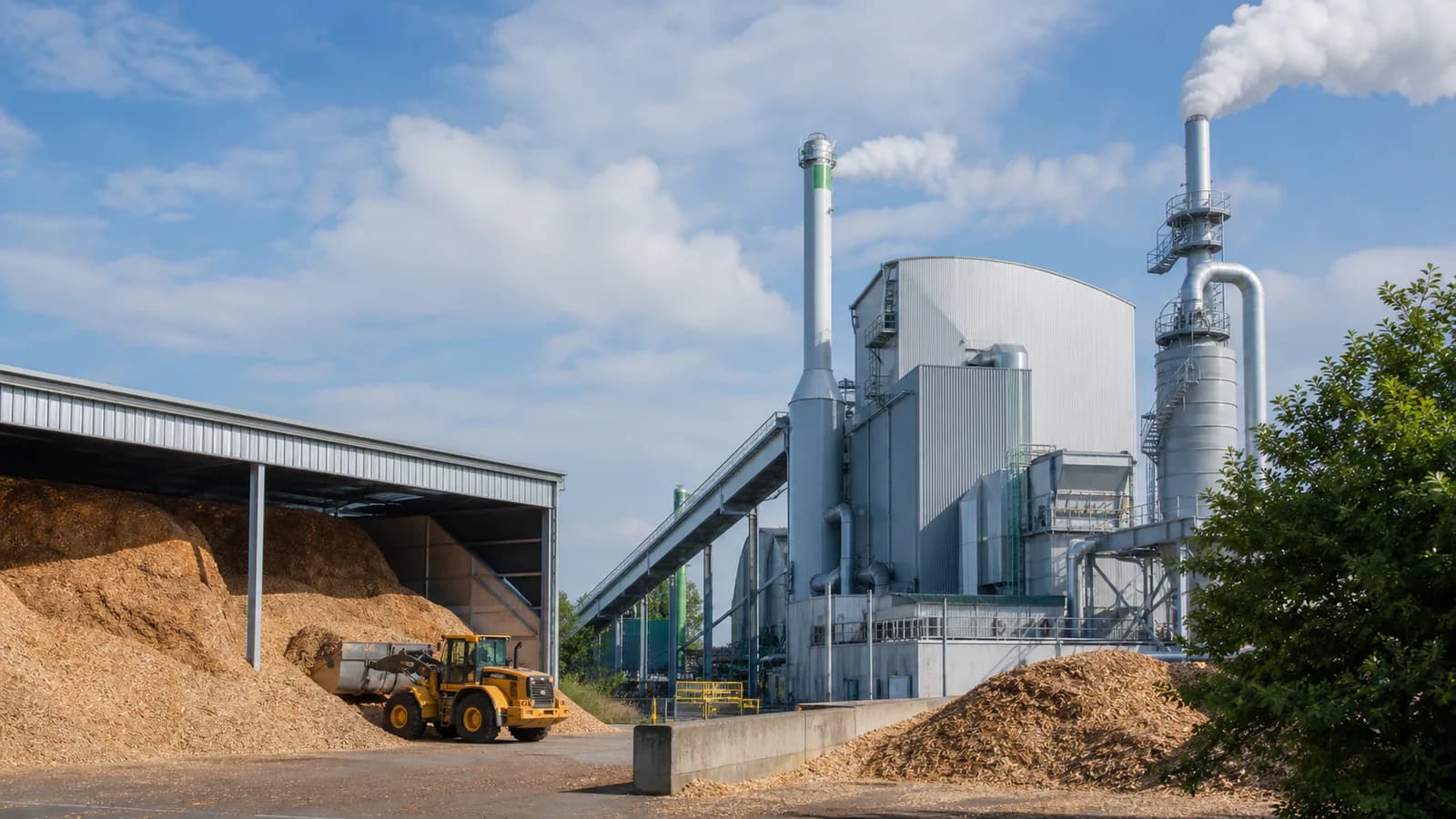 Generation and storage in a business energy system for Biomass as an energy source